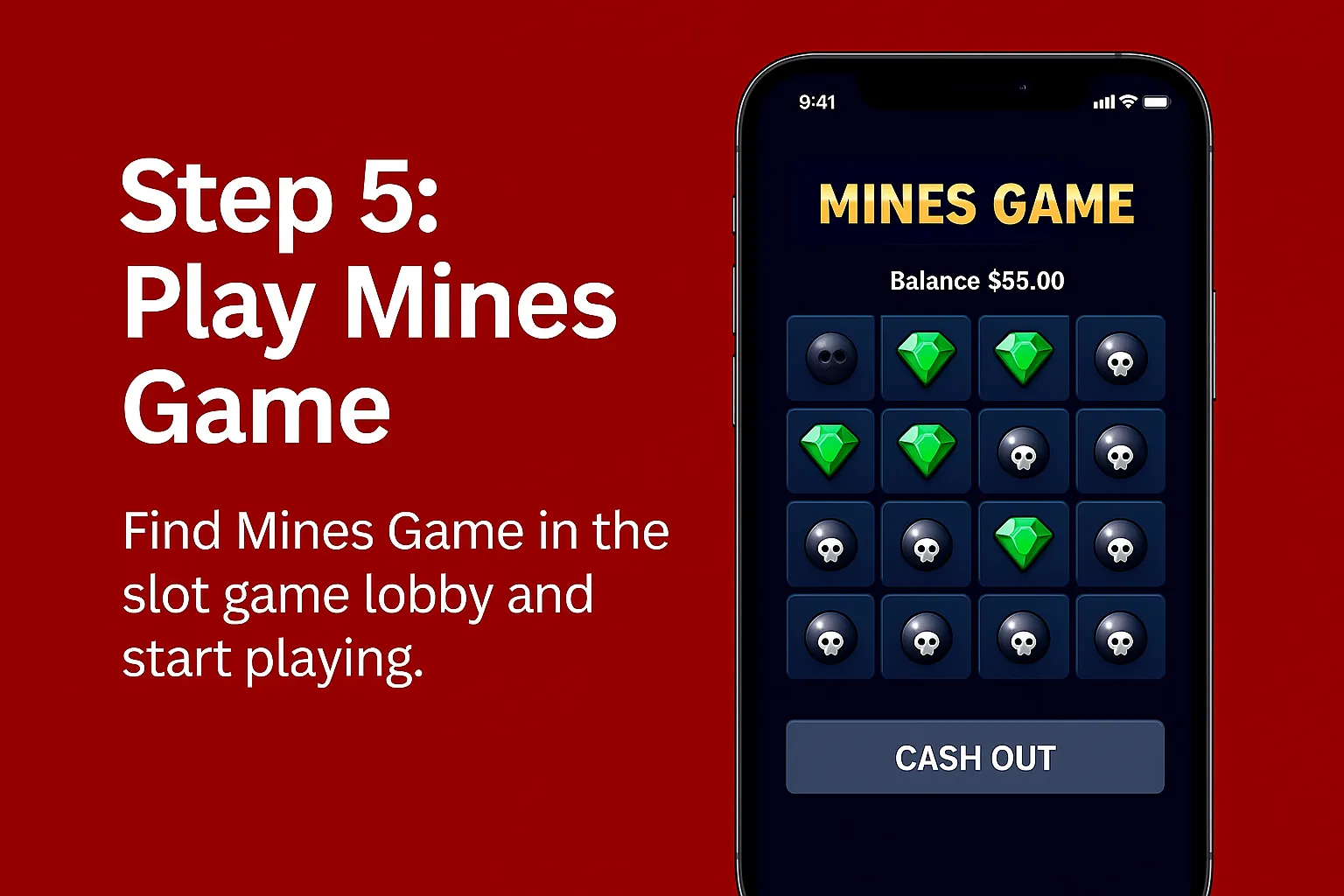 Mines Game APK lobby