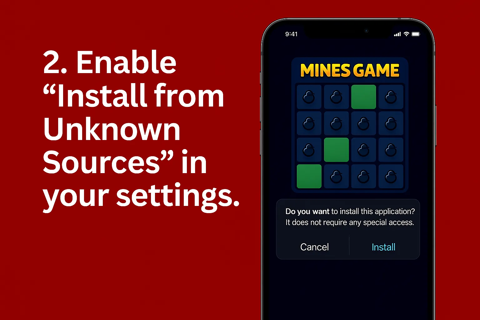 Mines Game APK registration