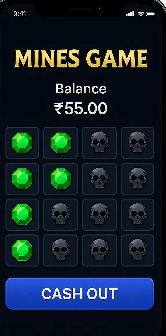 Mines Game APK gameplay
